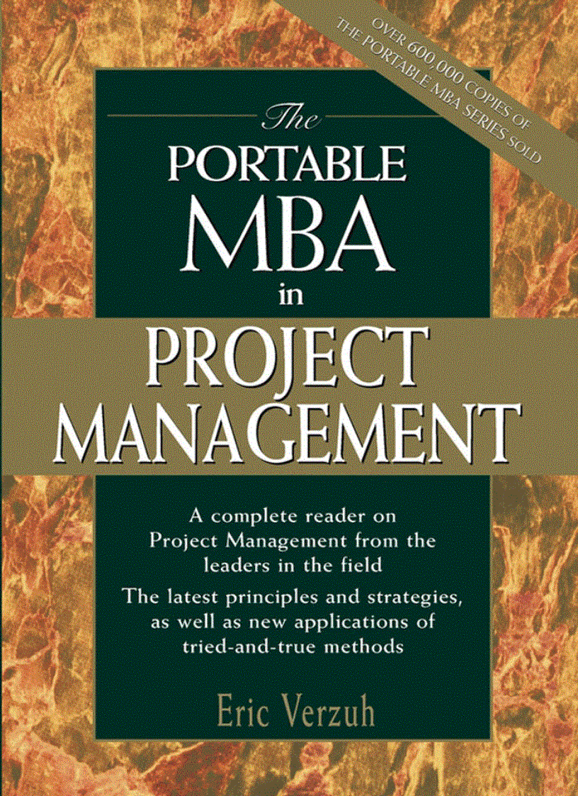 image for page The Portable MBA in Project Management