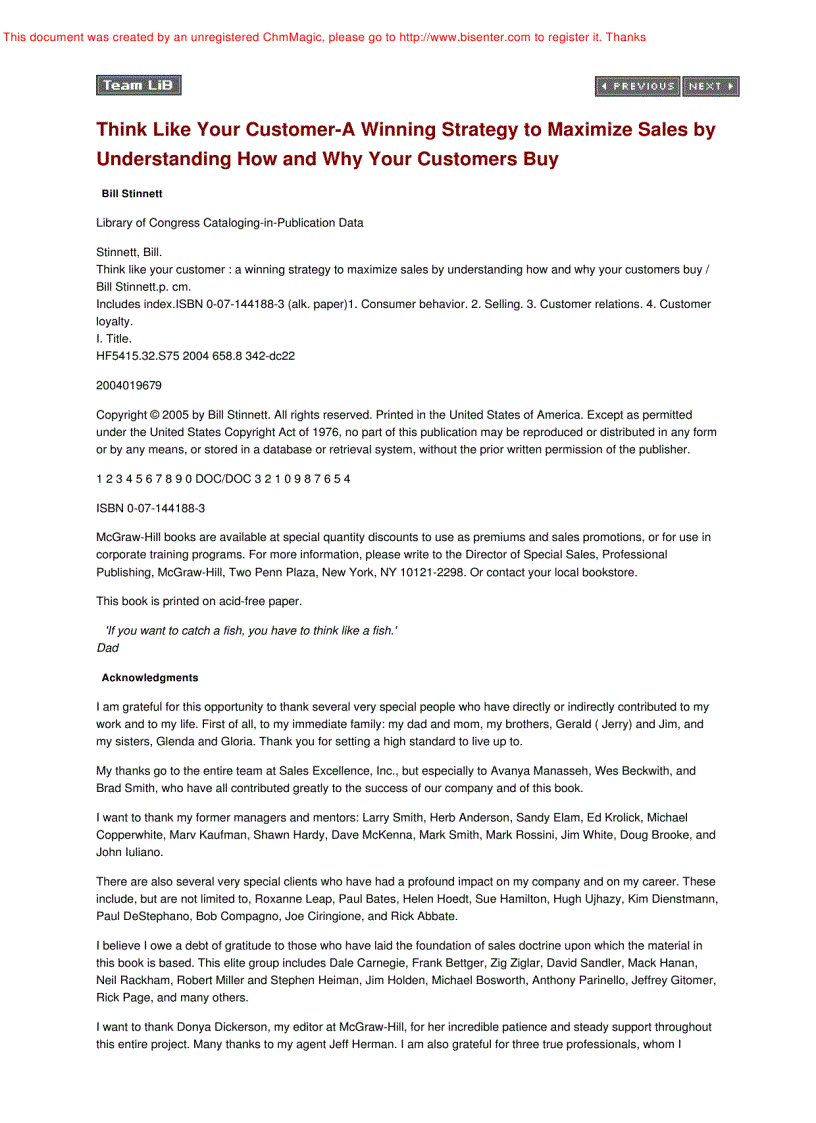 image for page Think Like Your Customer A Winning Strategy to Maximize Sales by Understanding How and Why Your Customers Buy