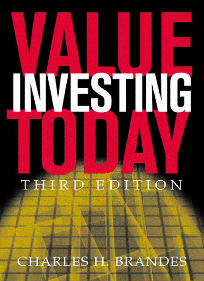 Value Investing Today Third Edition