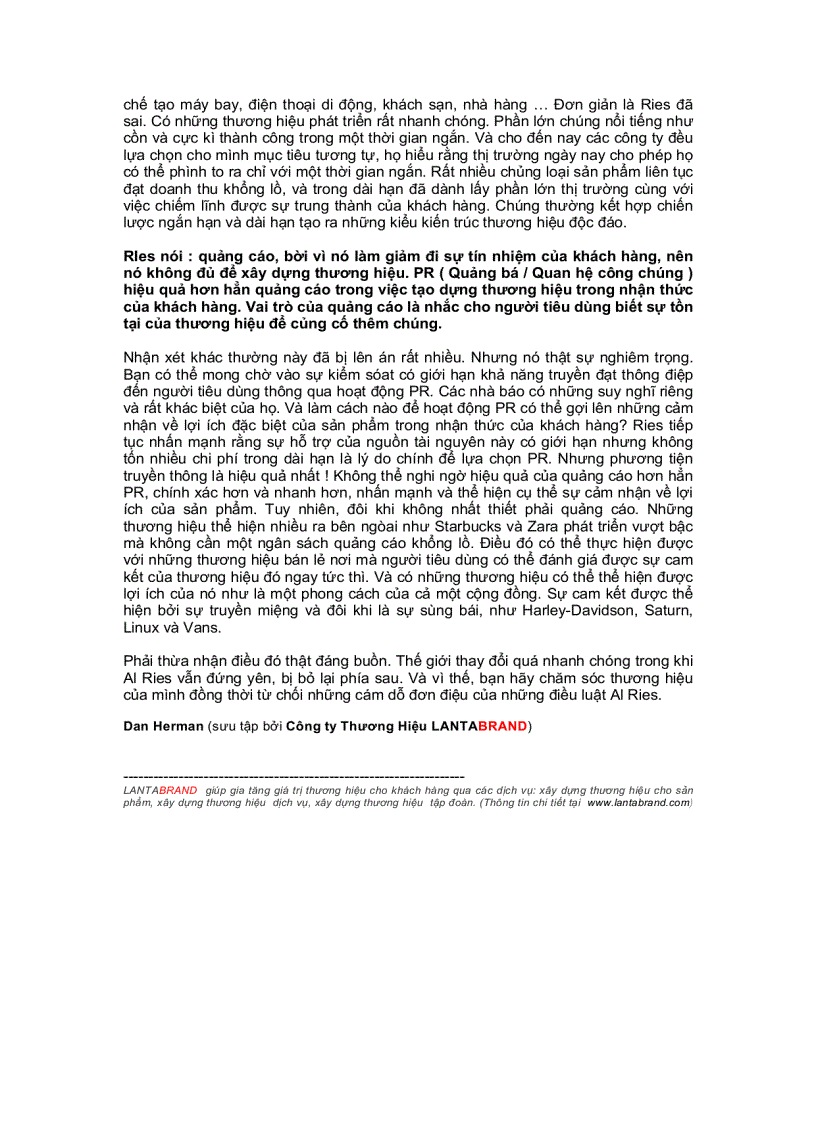 image for page Al ries có thể nguy hiểm cho thương hiệu của bạn