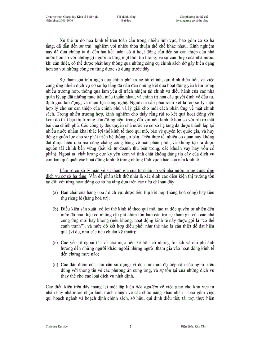 image for page Các phương án thể chế cung ứng cơ sở hạ tầng