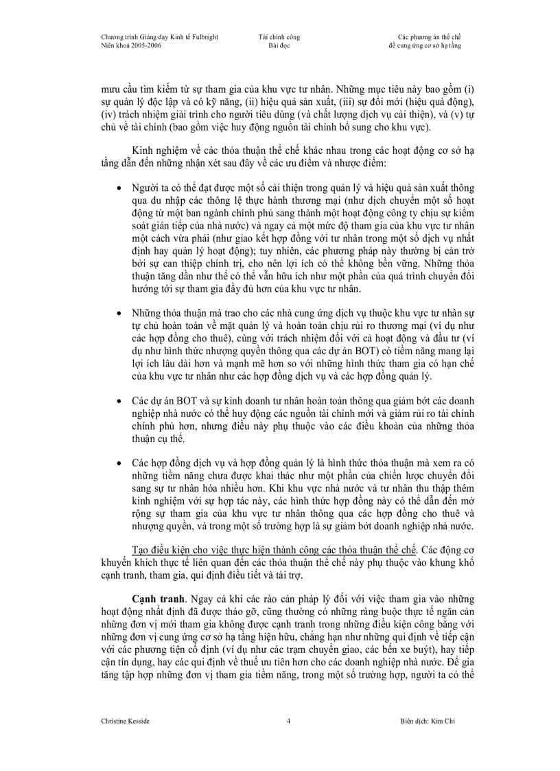 image for page Các phương án thể chế cung ứng cơ sở hạ tầng