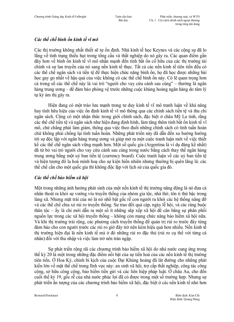 image for page Cải cách chính sách ngoại thương trong từng nội dung