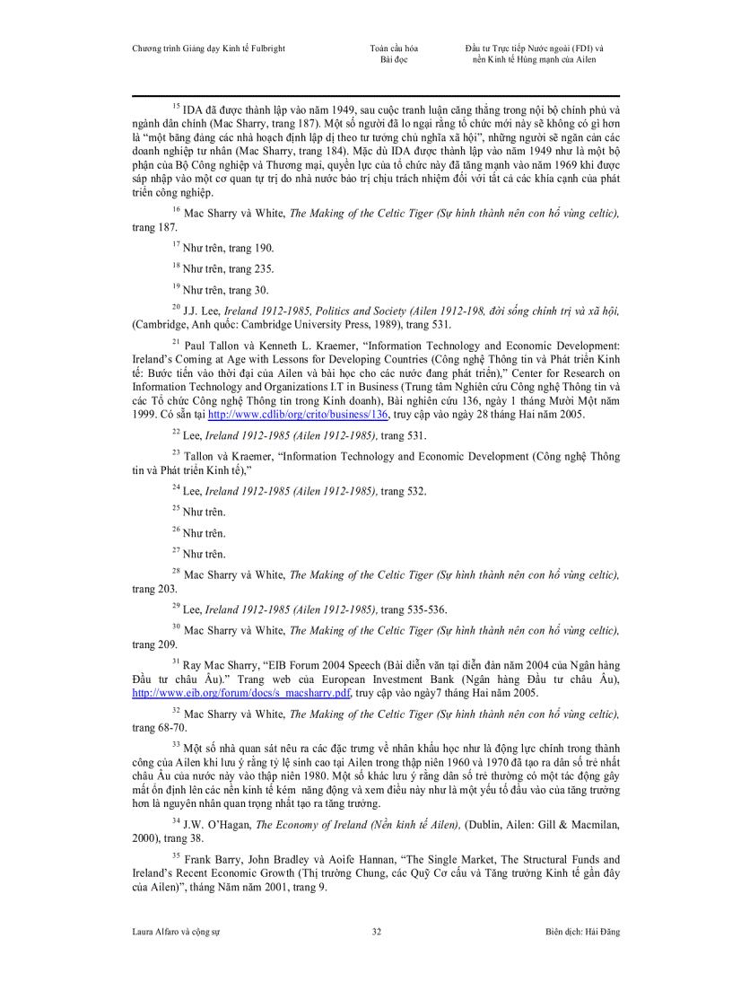 image for page Đầu tư trực tiếp nước ngoài và nền kinh tế hùng mạnh của Ailen