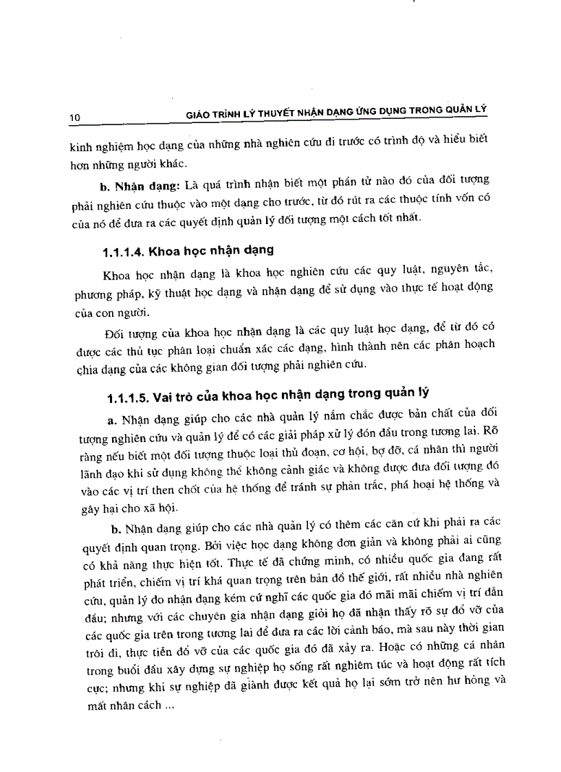 image for page Lý thuyết nhận dạng ứng dụng trong quản lý