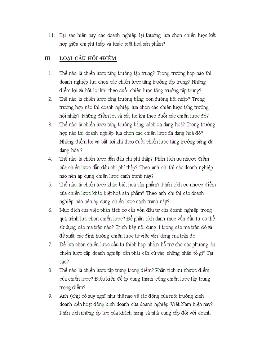 image for page Ngân hàng đề thi ôn tập Quản trị chiến lược