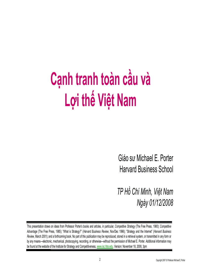 Slide Cạnh tranh toàn cầu và Lợi thế Việt Nam