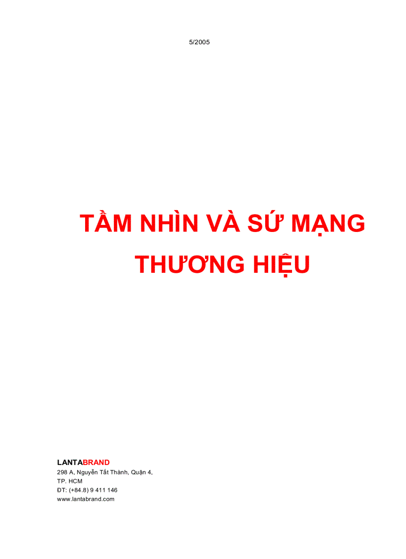 image for page Tầm nhìn sứ mạng thương hiệu