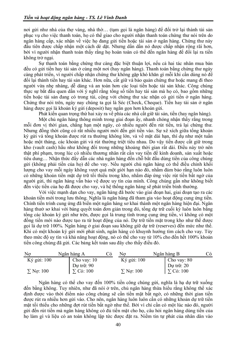 image for page Tiền và hoạt động ngân hàng