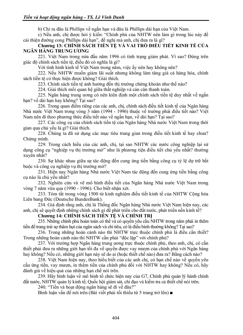 image for page Tiền và hoạt động ngân hàng