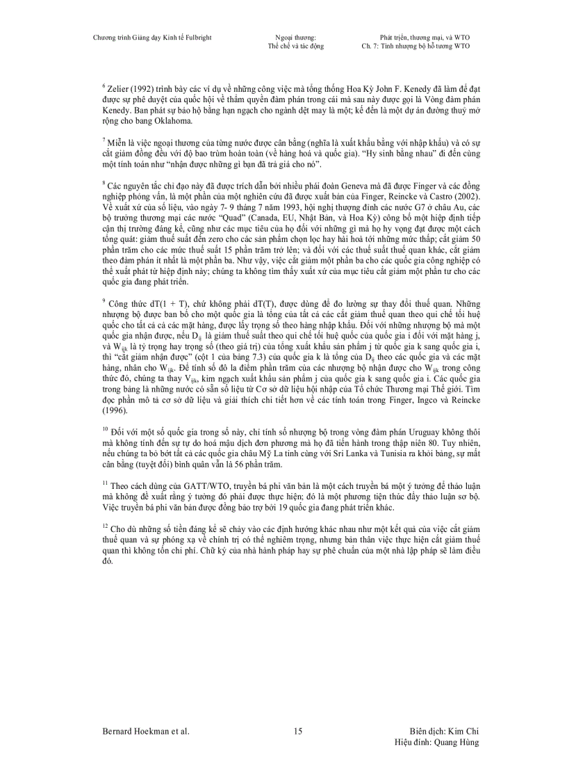 image for page Tính nhượng bộ hỗ tương trong WTO