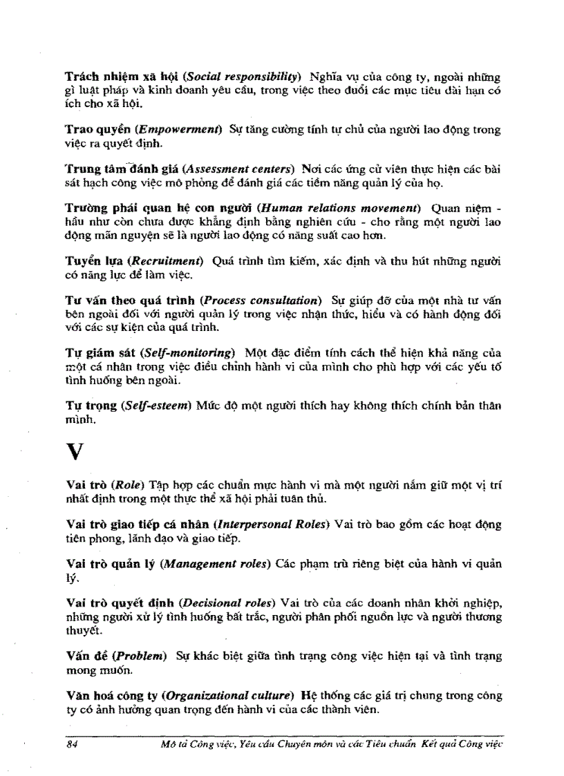 image for page Yêu cầu chuyên môn và các tiêu chuẩn hoàn thành công việc