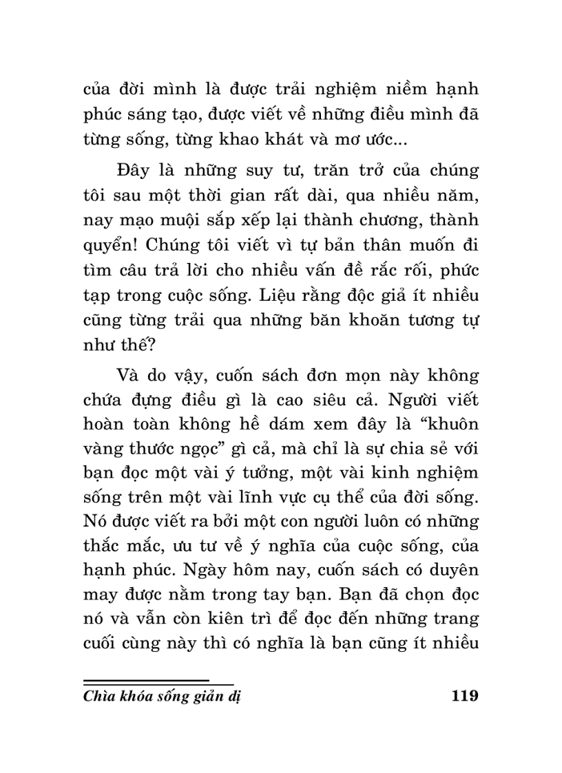 image for page Chìa khóa sống giản dị
