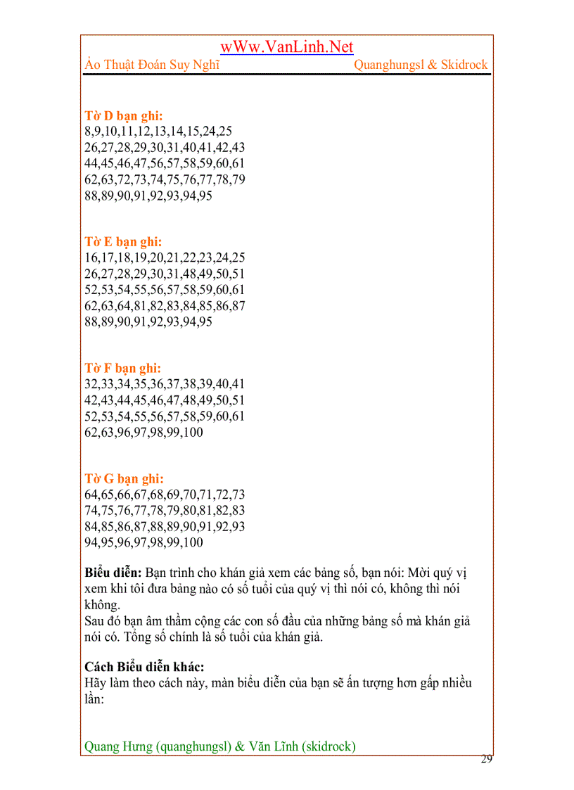 image for page Ảo thuật đoán suy nghĩ của khán giả