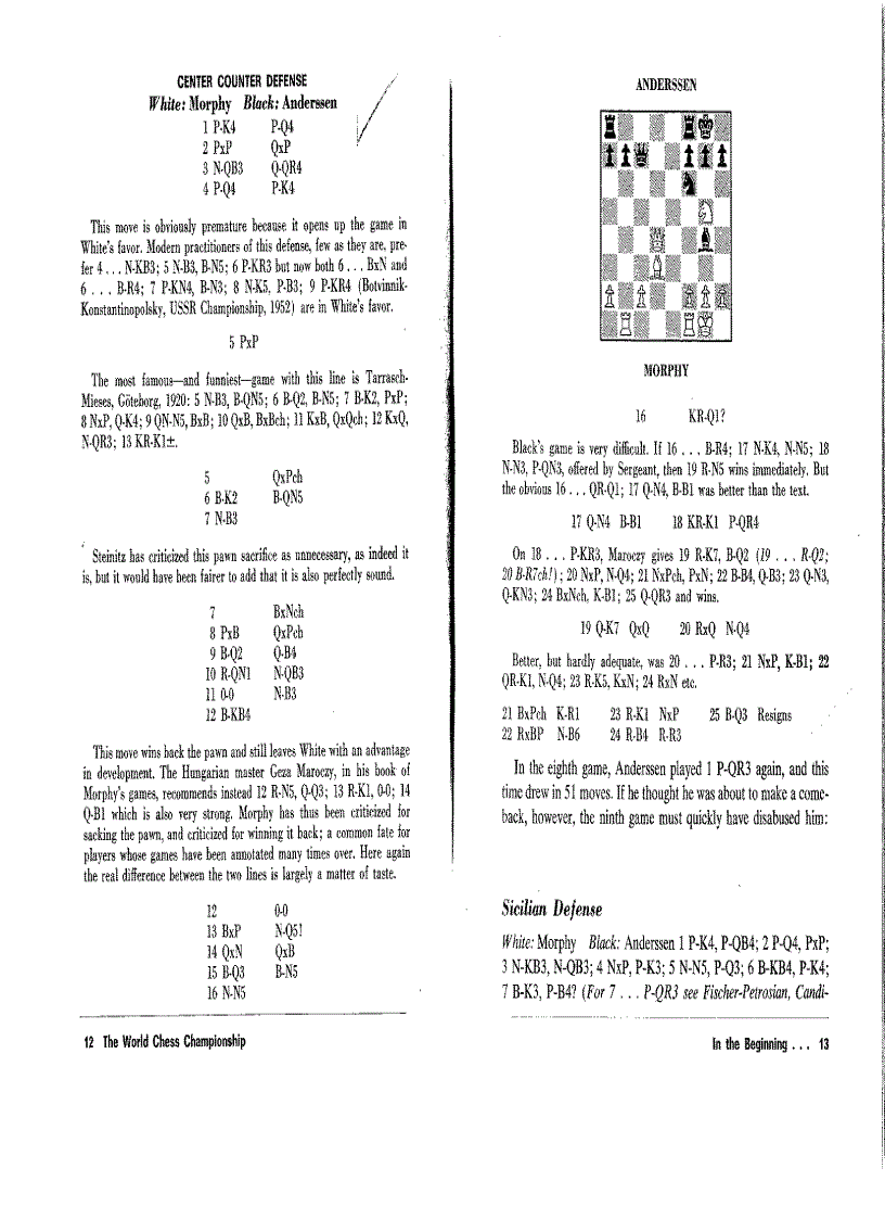 image for page From Morphy to Fischer a History of the World Chess Championship