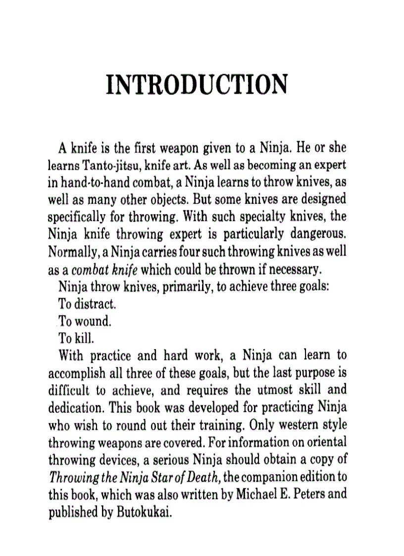 image for page Kỹ thuật phi dao của ninja