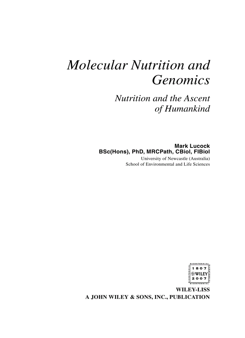 image for page Molecular Nutritision