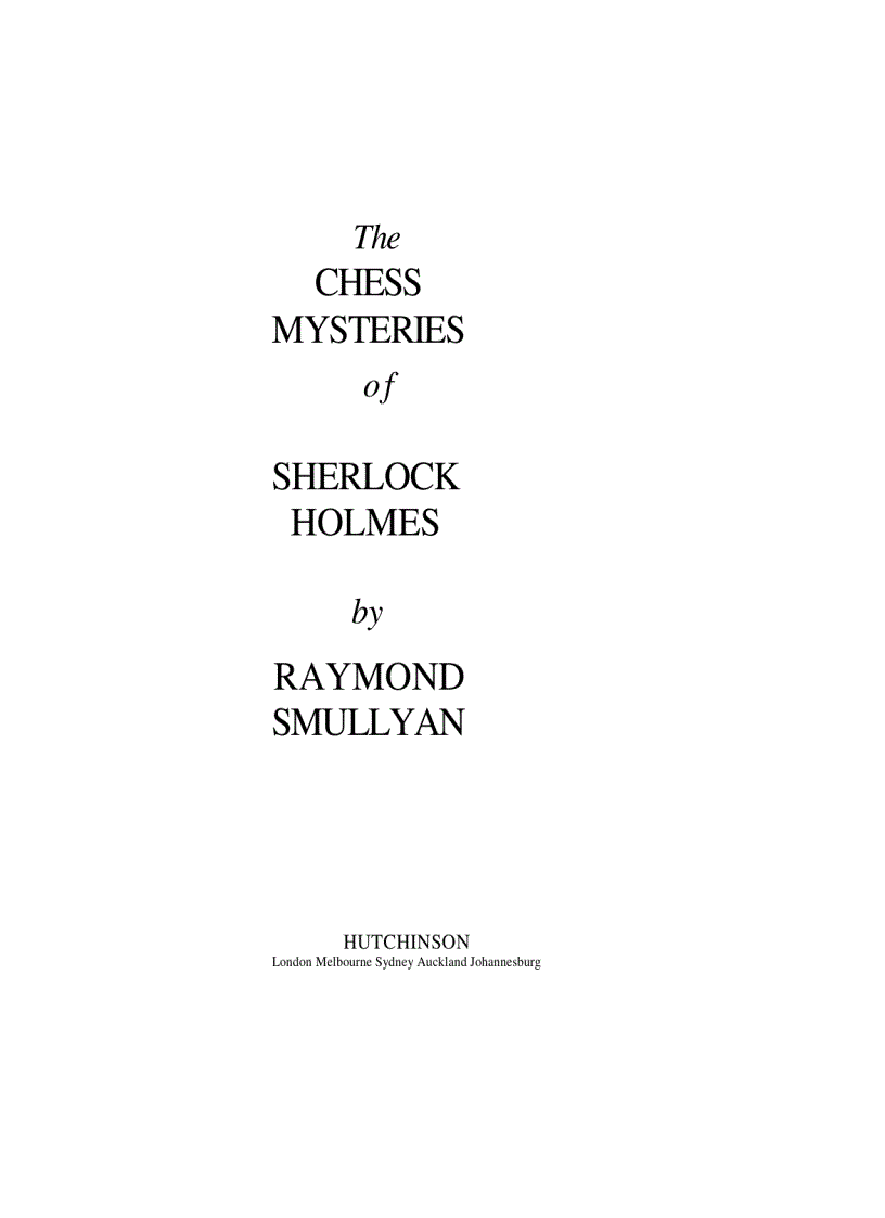 image for page The Chess Mysteries of Sherlock Holmes