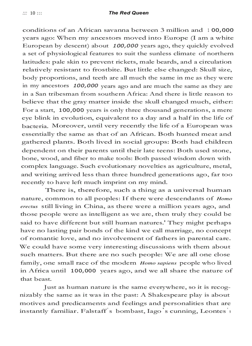 image for page The Red Queen Sex and the Evolution of Human Nature