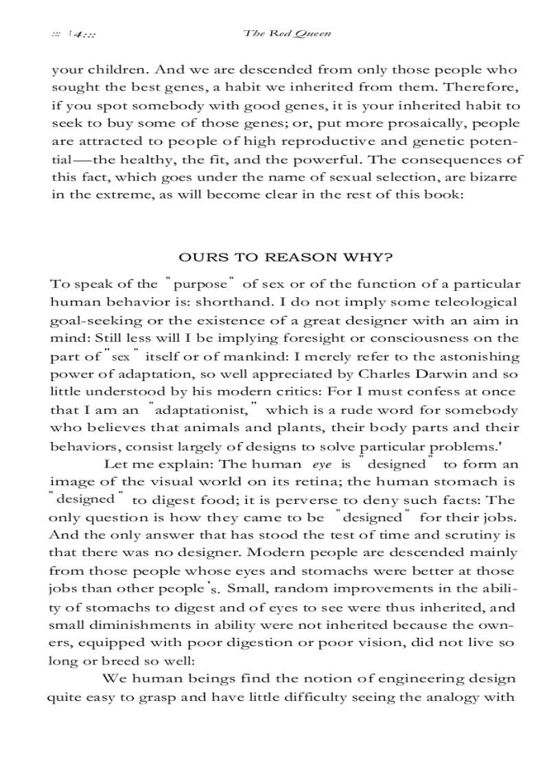 image for page The Red Queen Sex and the Evolution of Human Nature