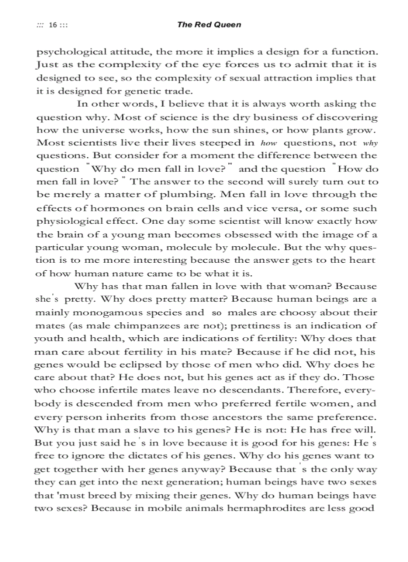 image for page The Red Queen Sex and the Evolution of Human Nature