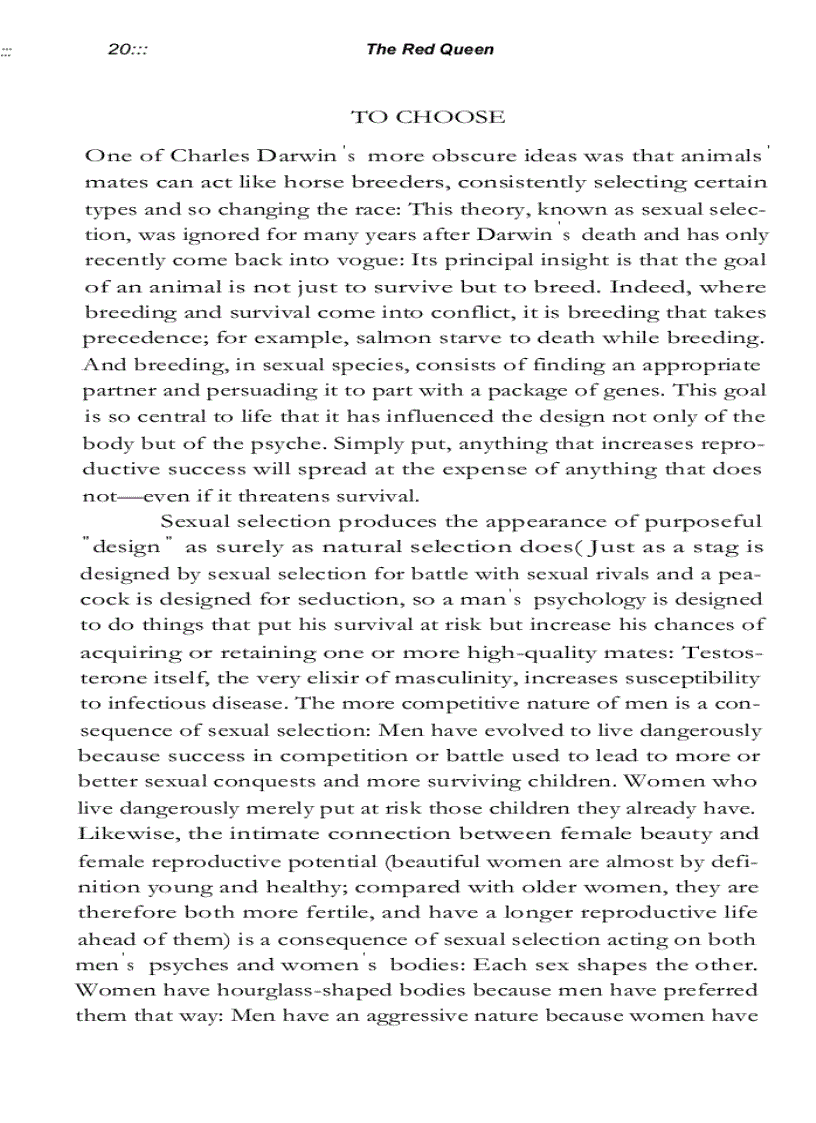 image for page The Red Queen Sex and the Evolution of Human Nature