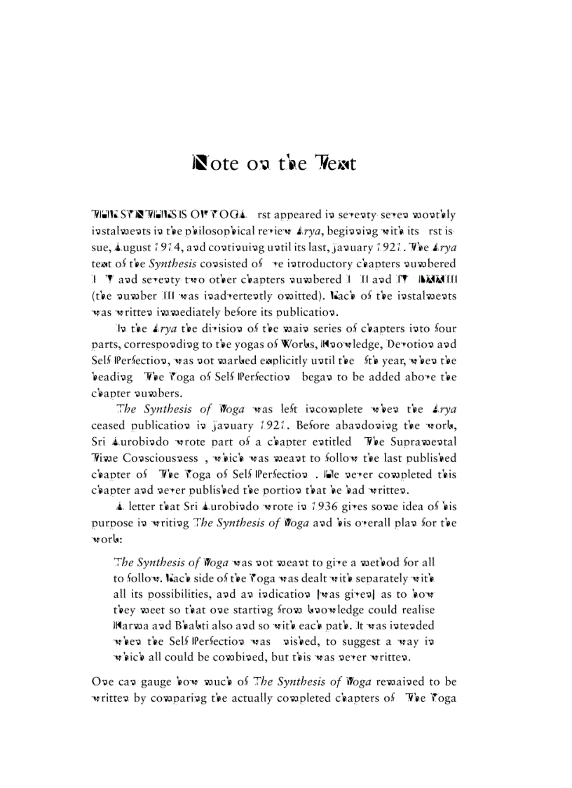 image for page The Synthesis Of Yoga