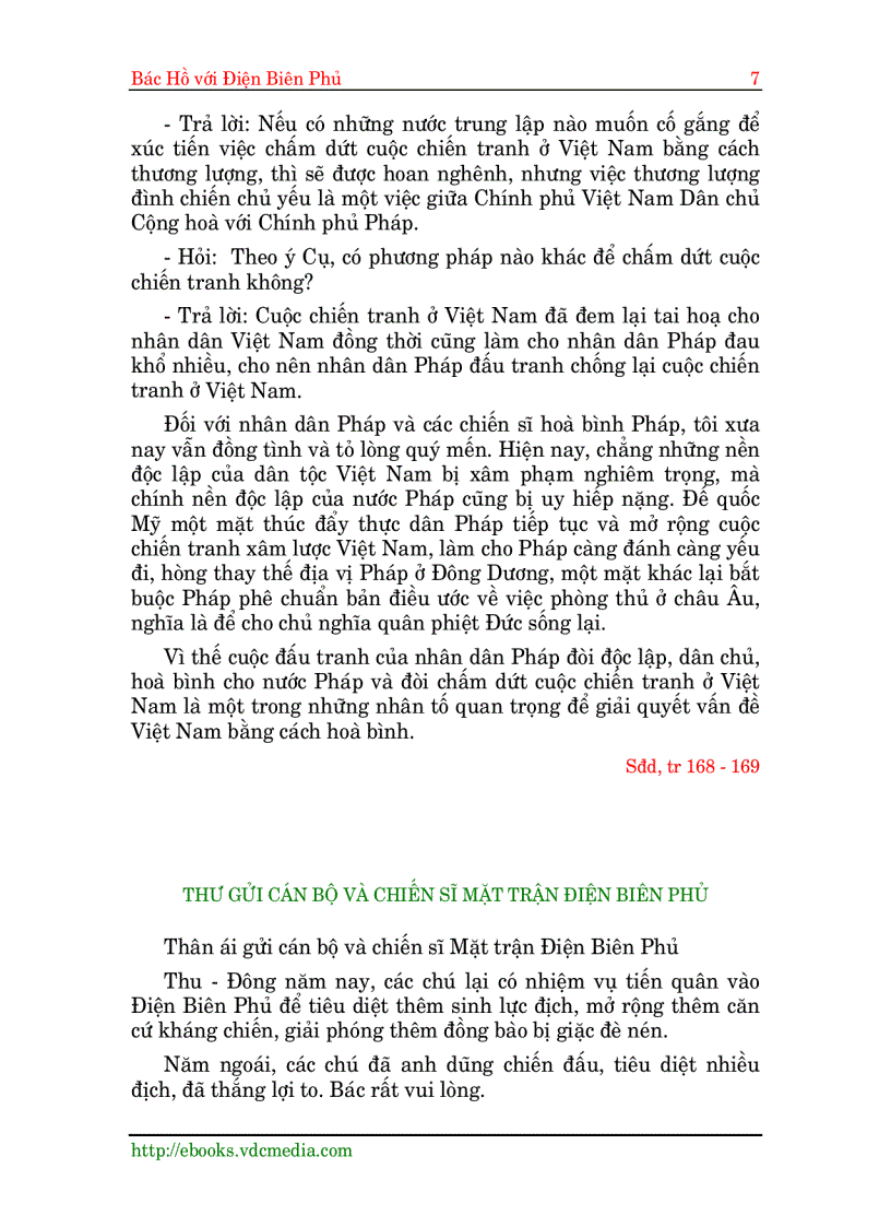 image for page Bác Hồ Với Điện Biên Phủ