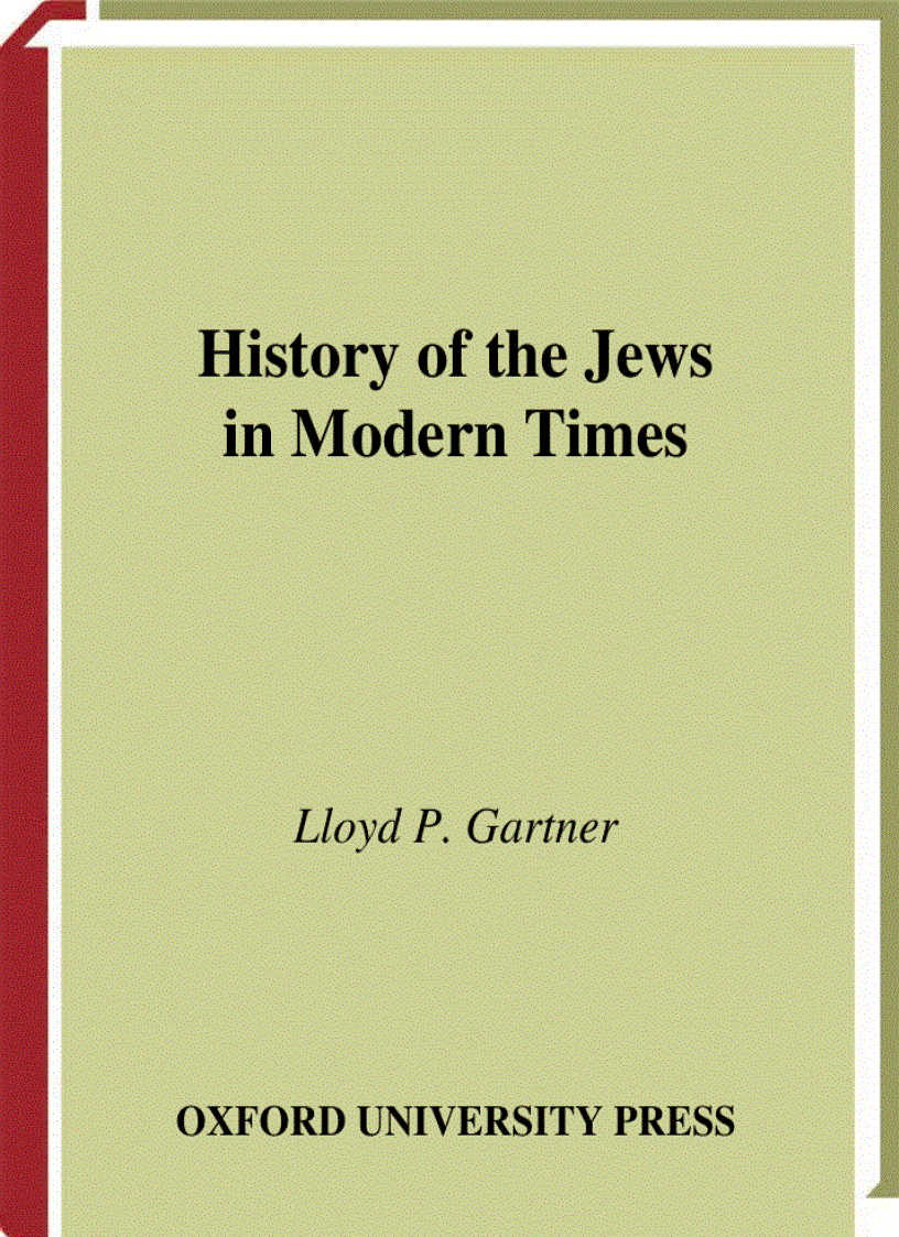 image for page History of the Jews in Modern Times