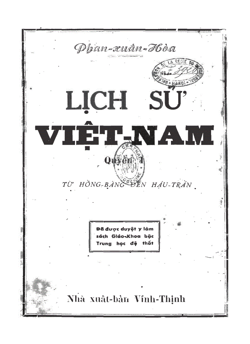 image for page Lịch sử Việt Nam NXB Vĩnh Thịnh 1952