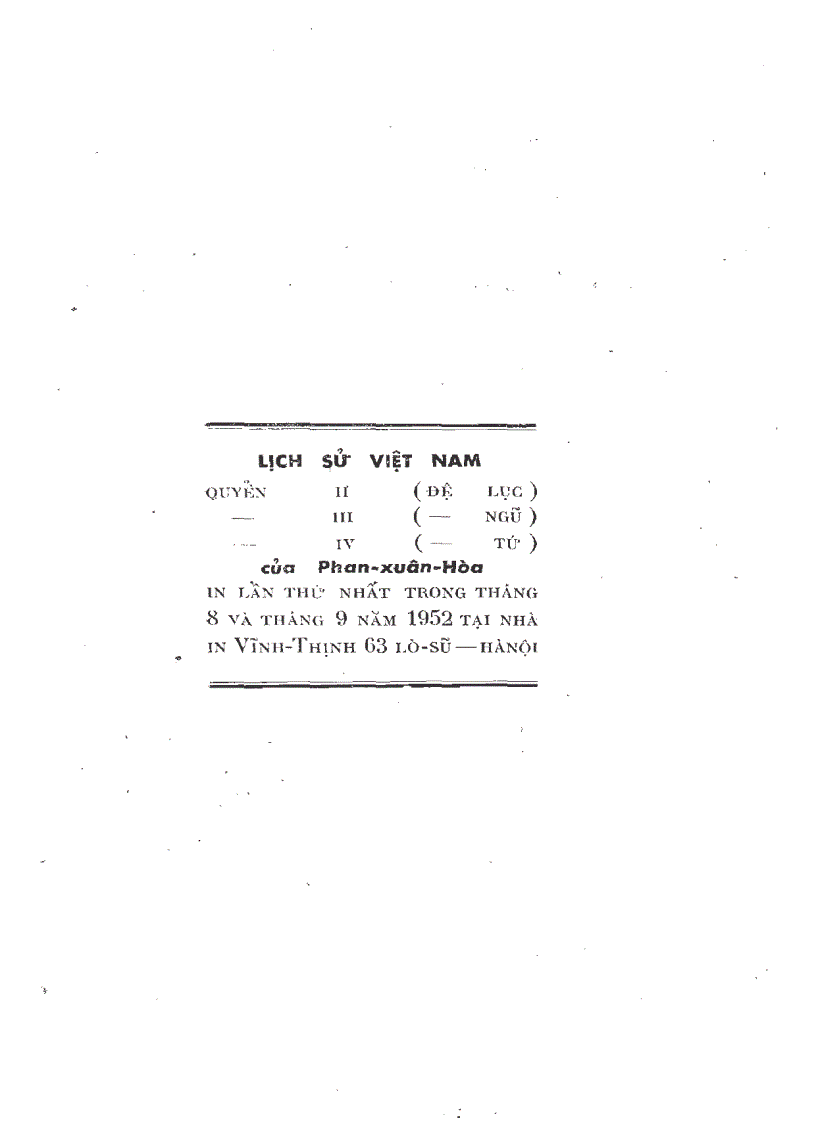 image for page Lịch sử Việt Nam NXB Vĩnh Thịnh 1952