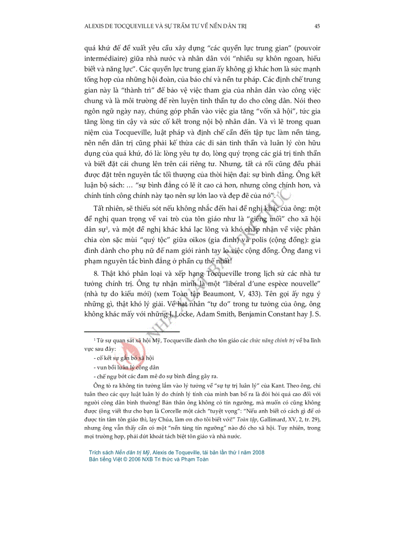 image for page Nền dân trị Mỹ tái bản lần I