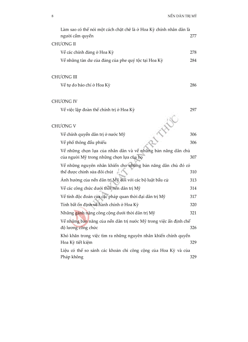 image for page Nền dân trị Mỹ tái bản lần I