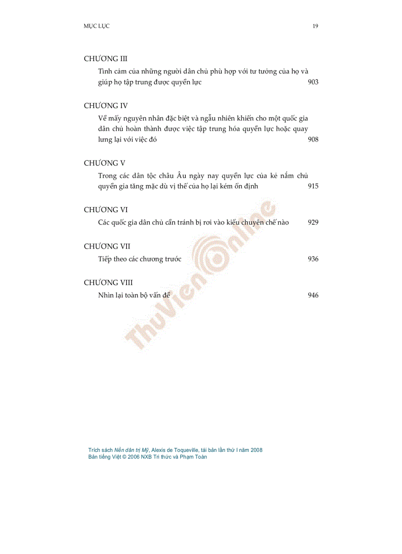 image for page Nền dân trị Mỹ tái bản lần I