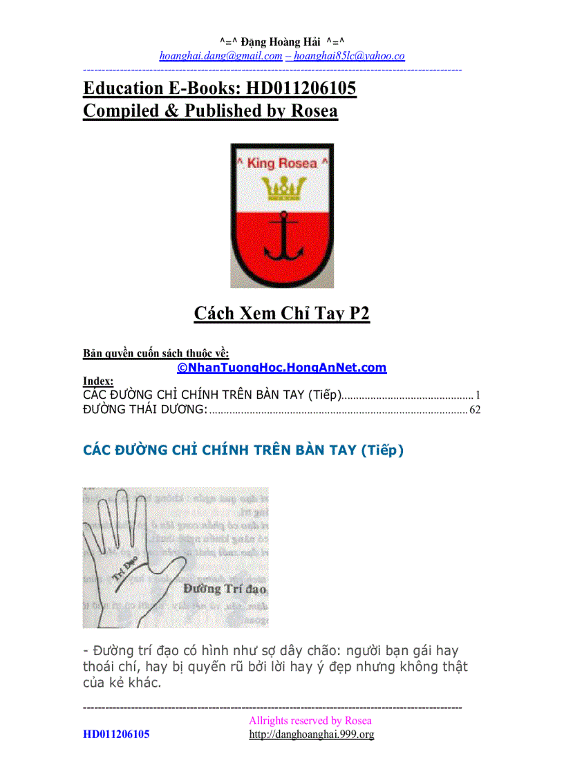 image for page Cách Xem Chỉ Tay Phần II