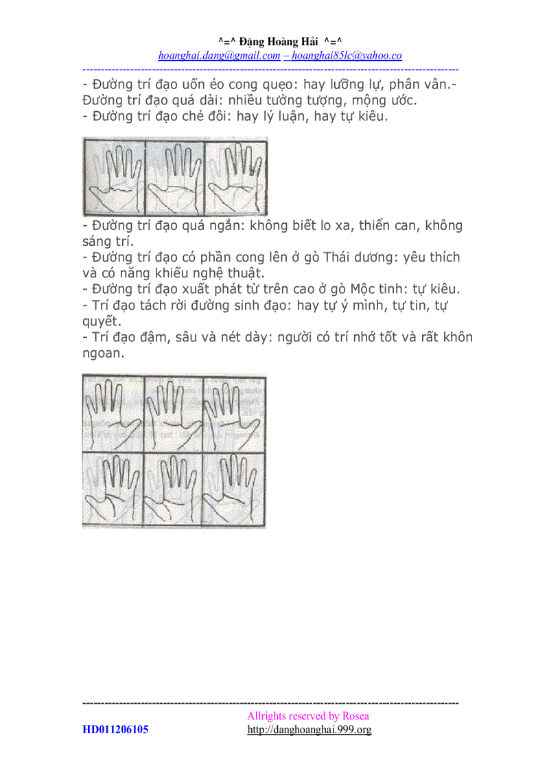 image for page Cách Xem Chỉ Tay Phần II