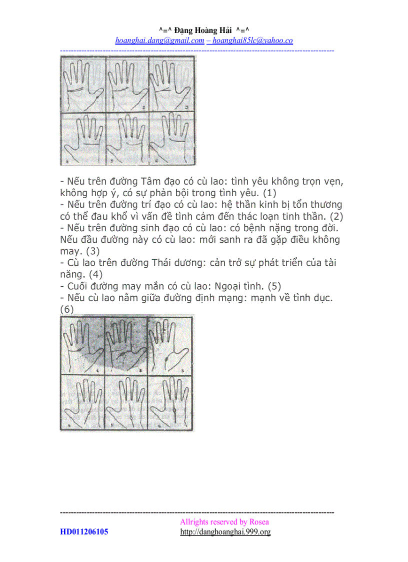 image for page Cách Xem Chỉ Tay Phần II