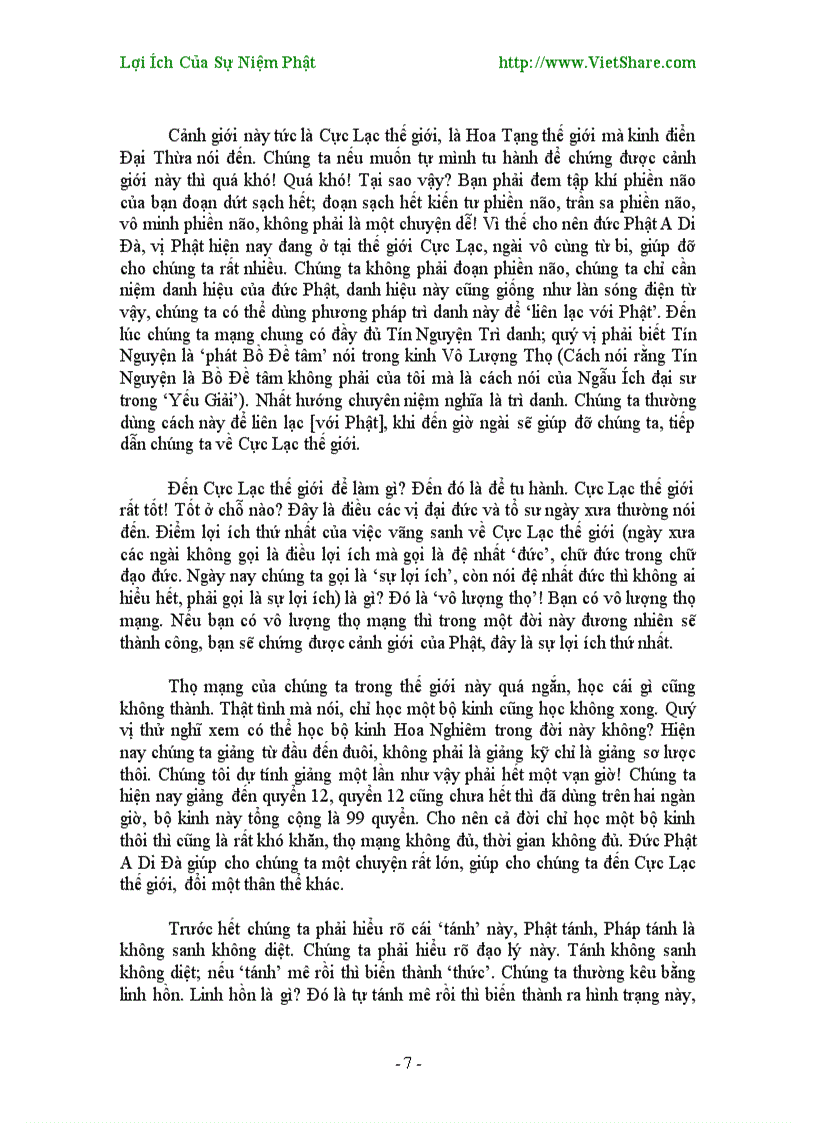 image for page Lợi ích của sự niệm phật