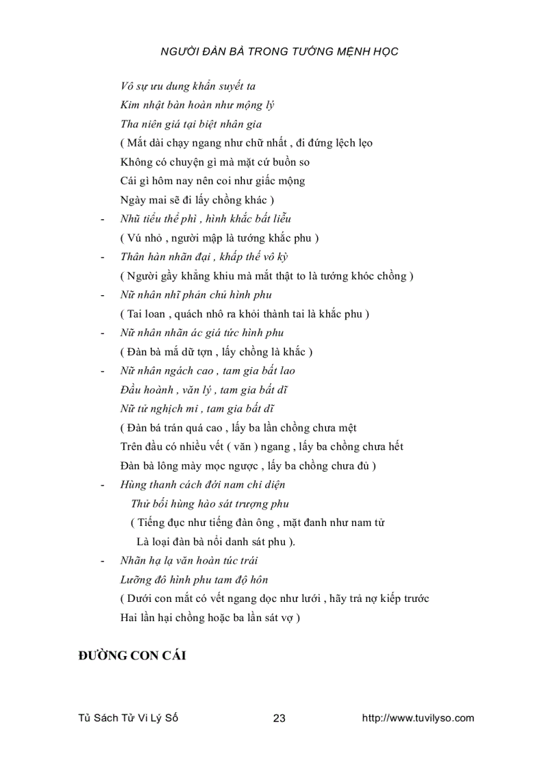 image for page Người Đàn Bà Trong Tướng Mệnh Học 1