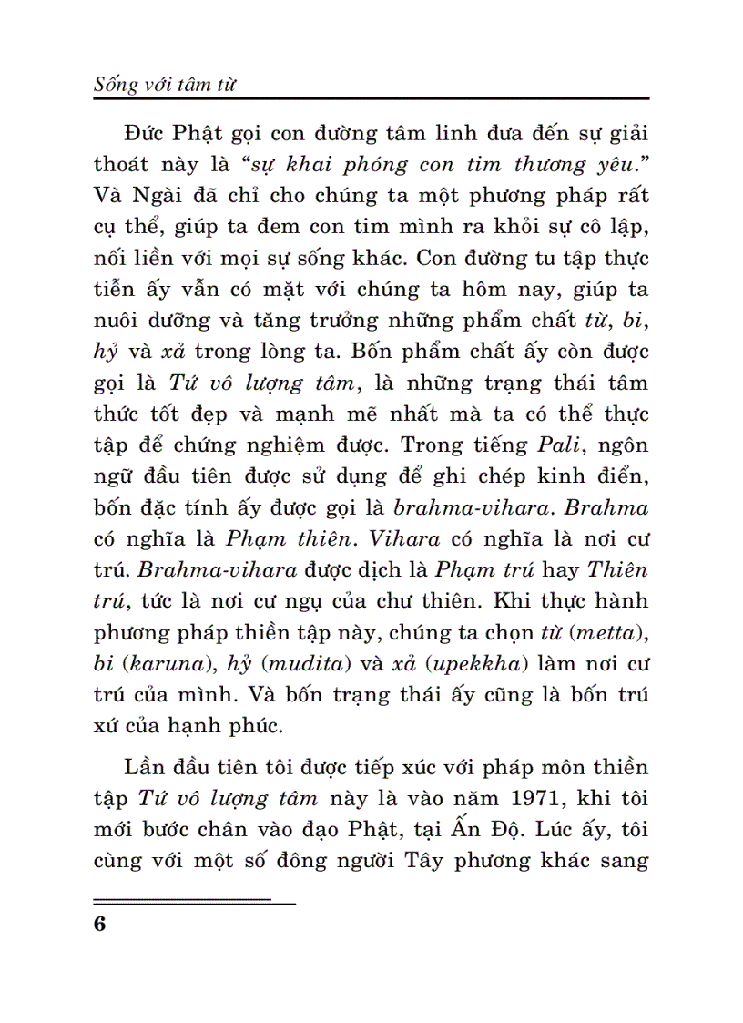 image for page Sống với tâm từ