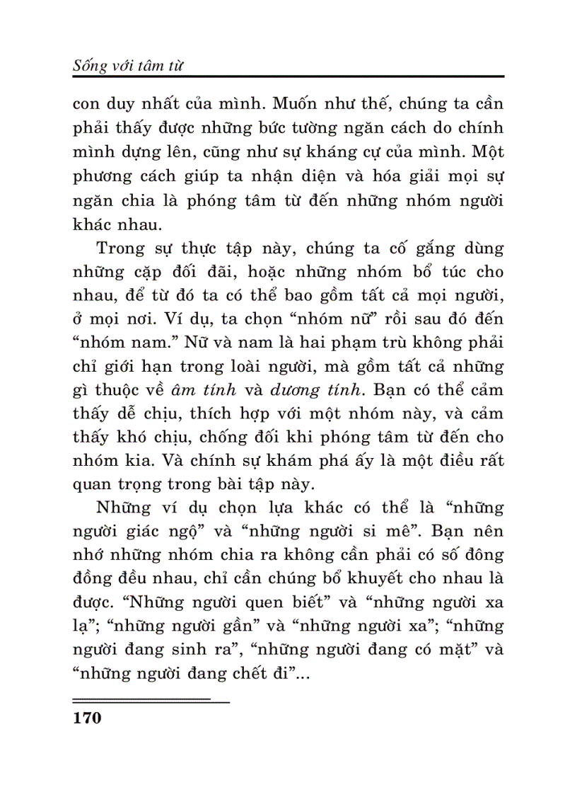 image for page Sống với tâm từ