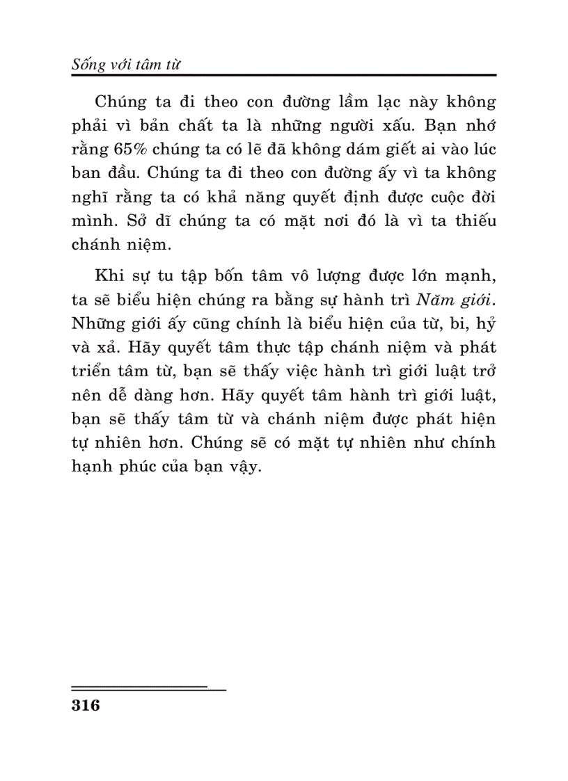 image for page Sống với tâm từ