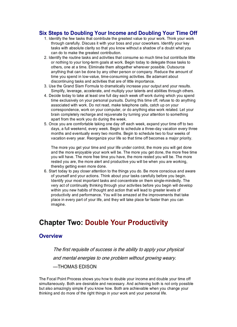 image for page Focal Point A Proven System to Simplify Your Life Double Your Productivity and Achieve All Your Goals