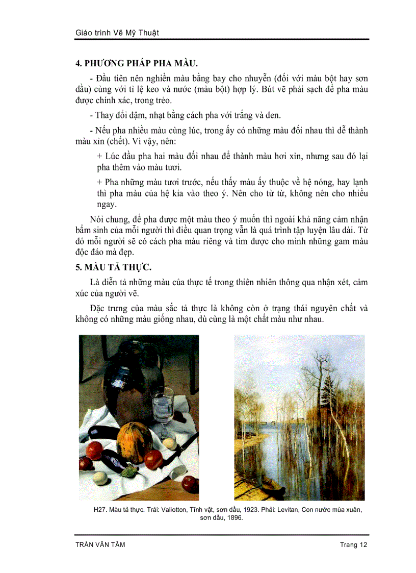 image for page Giáo Trình Vẽ Mỹ Thuật 3 4 Vẽ Màu