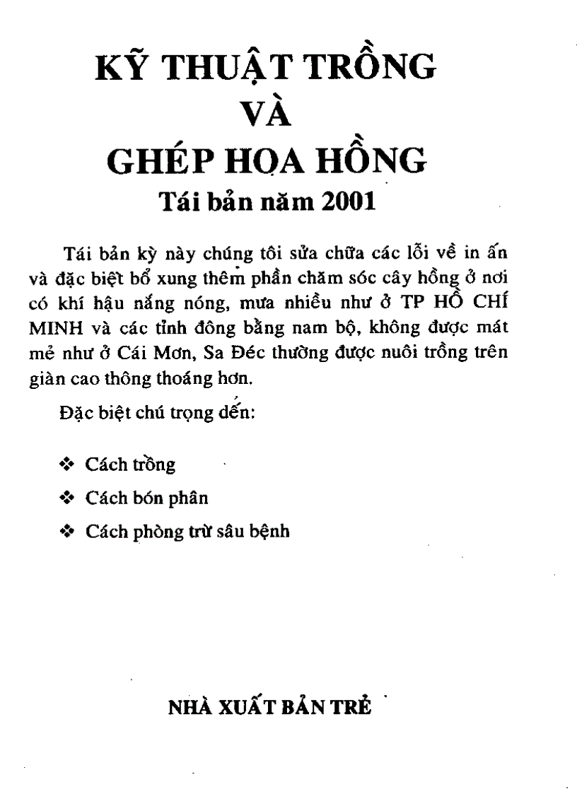 image for page Kỹ thuật trồng và ghép Hoa Hồng