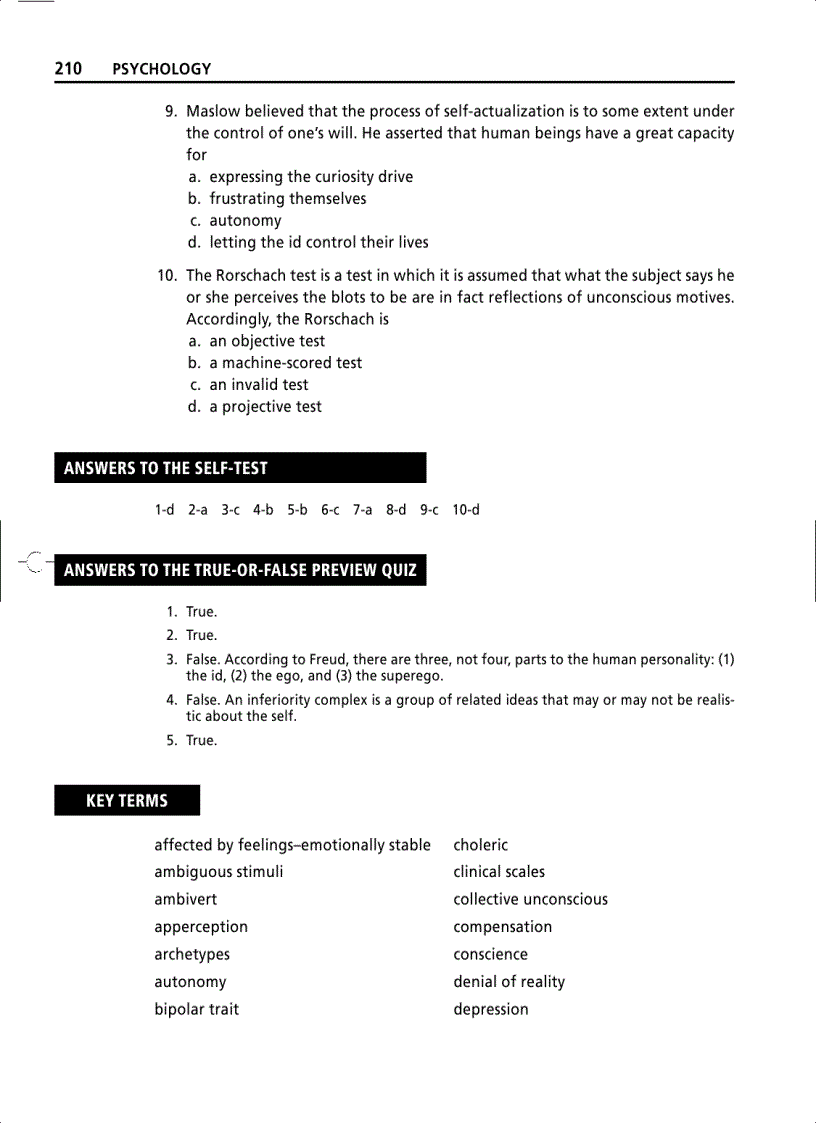 image for page Psychology A Self Teaching Guide