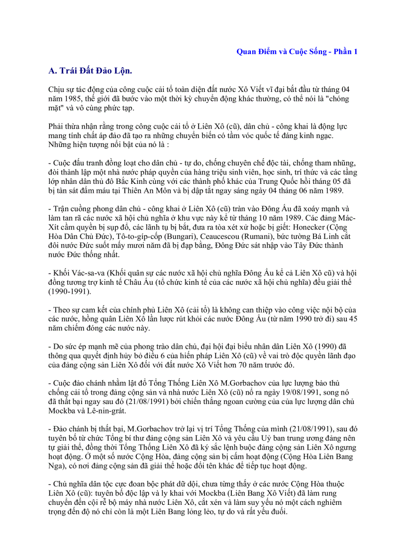 image for page Quan Điểm Và Cuộc Sống