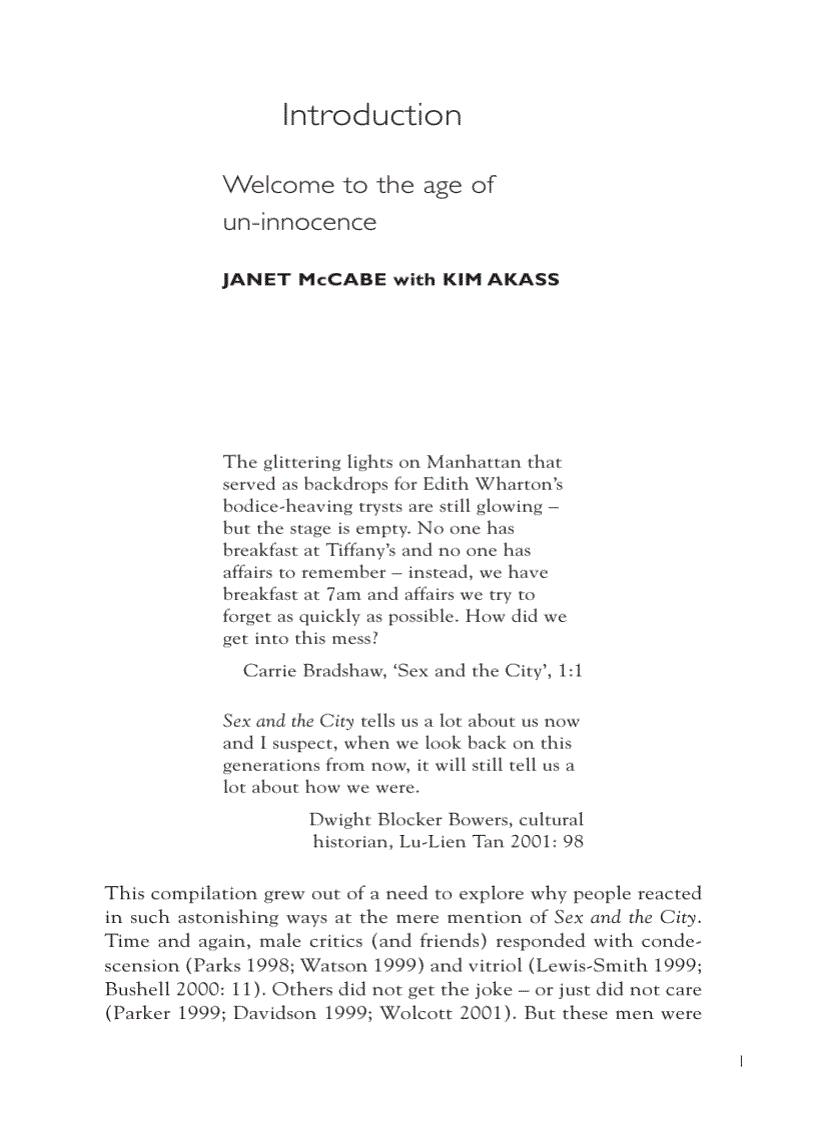 image for page Reading Sex and the City Reading Contemporary Television