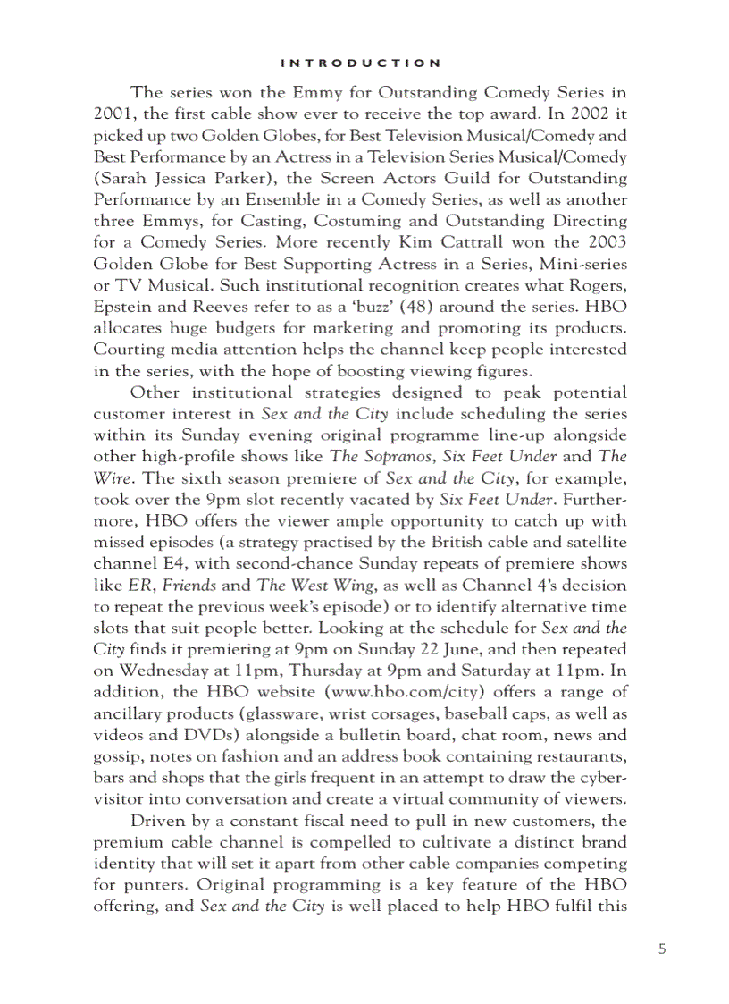 image for page Reading Sex and the City Reading Contemporary Television