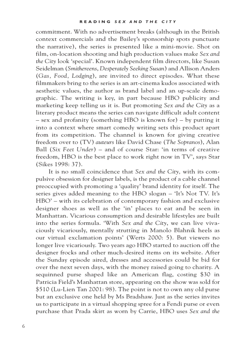image for page Reading Sex and the City Reading Contemporary Television